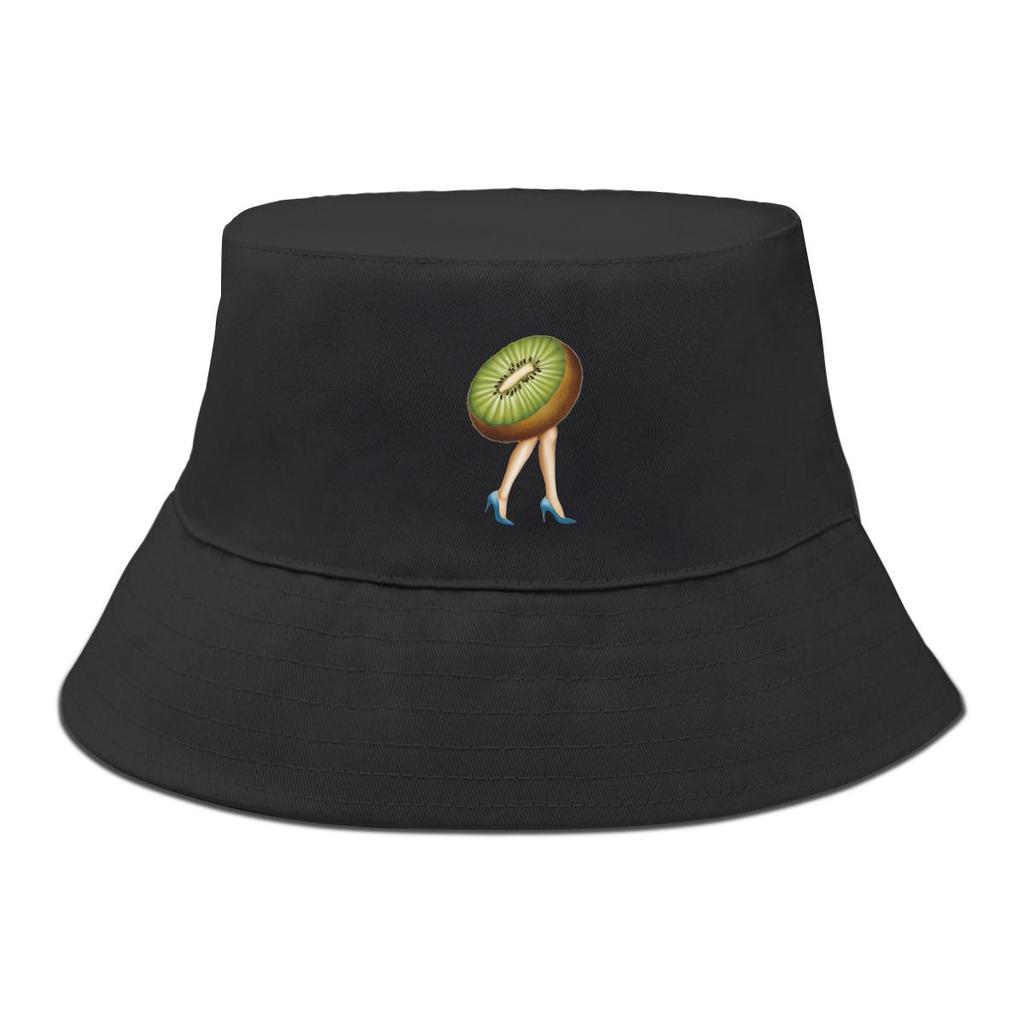 Kiwi Fruit High Heels Print Bucket Hat , Fruit Men's Cap Simple Hip Hop Summer Basin Hat