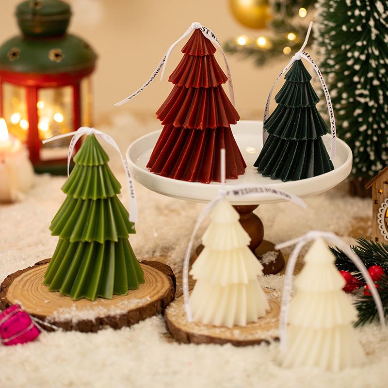 New Spiral Christmas Tree Scented Candle - Festive Souvenir & Creative Home Decor Prop