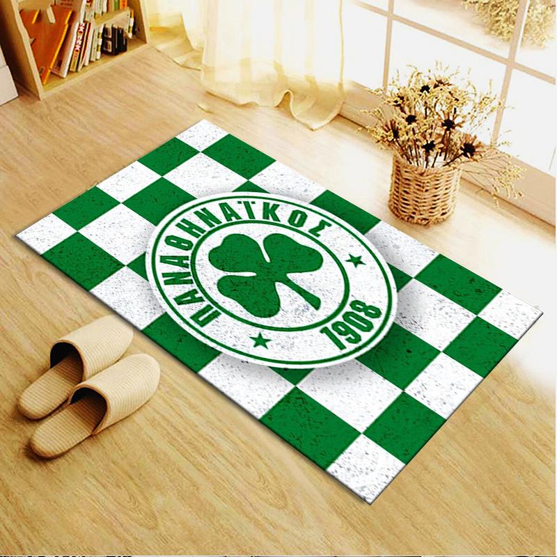 2026 NEUER Panathinaikos Fußball Teppich für Wohnzimmer Schlafzimmer Zuhause Sofa Dekoration, Kinder Spiel rutschfeste Bodenmatte