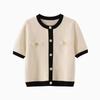 Kaslead New Arrival Women's Clothing Fashion Style Fashion All-Match Casual Short Sleeve Knitting Outwear 1822006