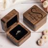 Personalized Wooden Wedding Ring Box Engraved Engagement Proposal Holder Bridal Future Mrs Gift Bachelorette Party Bridal Shower