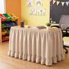 Ruffled Edge Gingham Table Skirt Hook and Loop Plaid Ruffled Table Skirt  Wedding