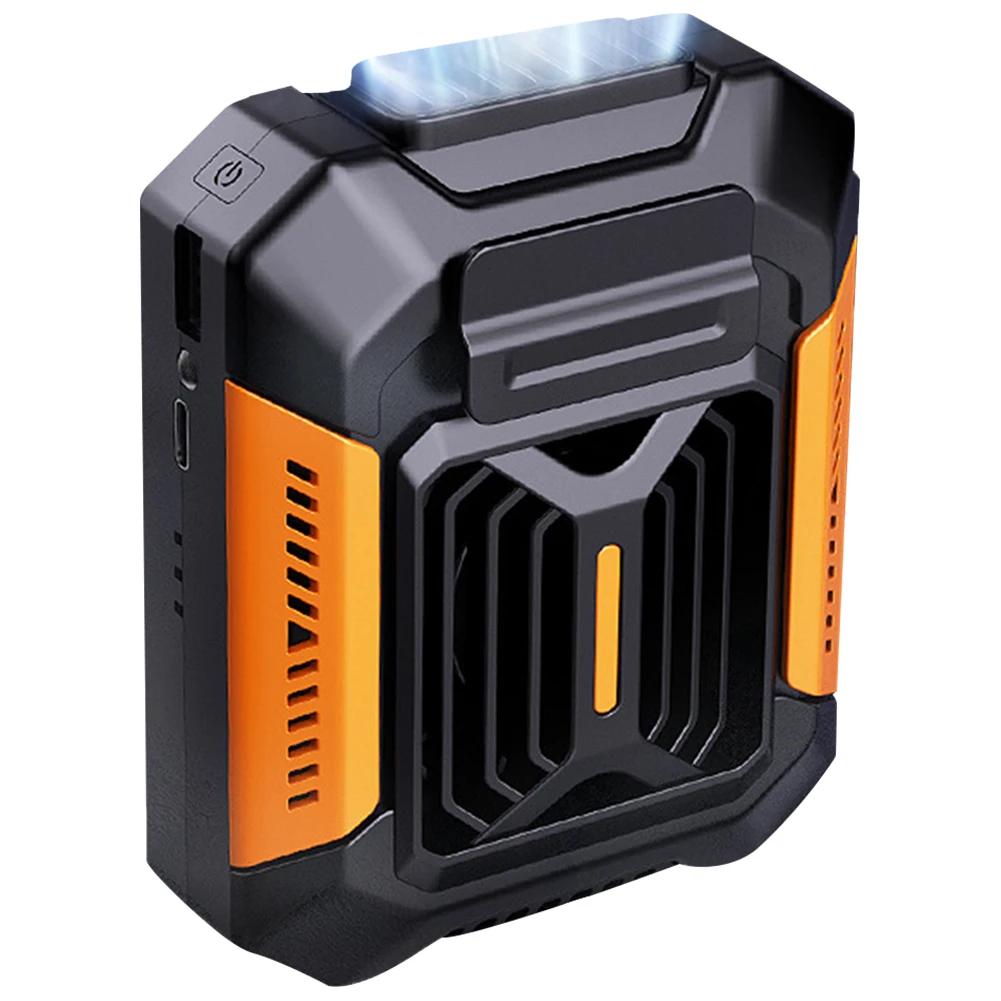 Personal Belt Clip Fan Portable Power Bank Flashlight Outdoor Waist Mounted Fan Cool Clip Fan for Outdoor Works Hiking Camping