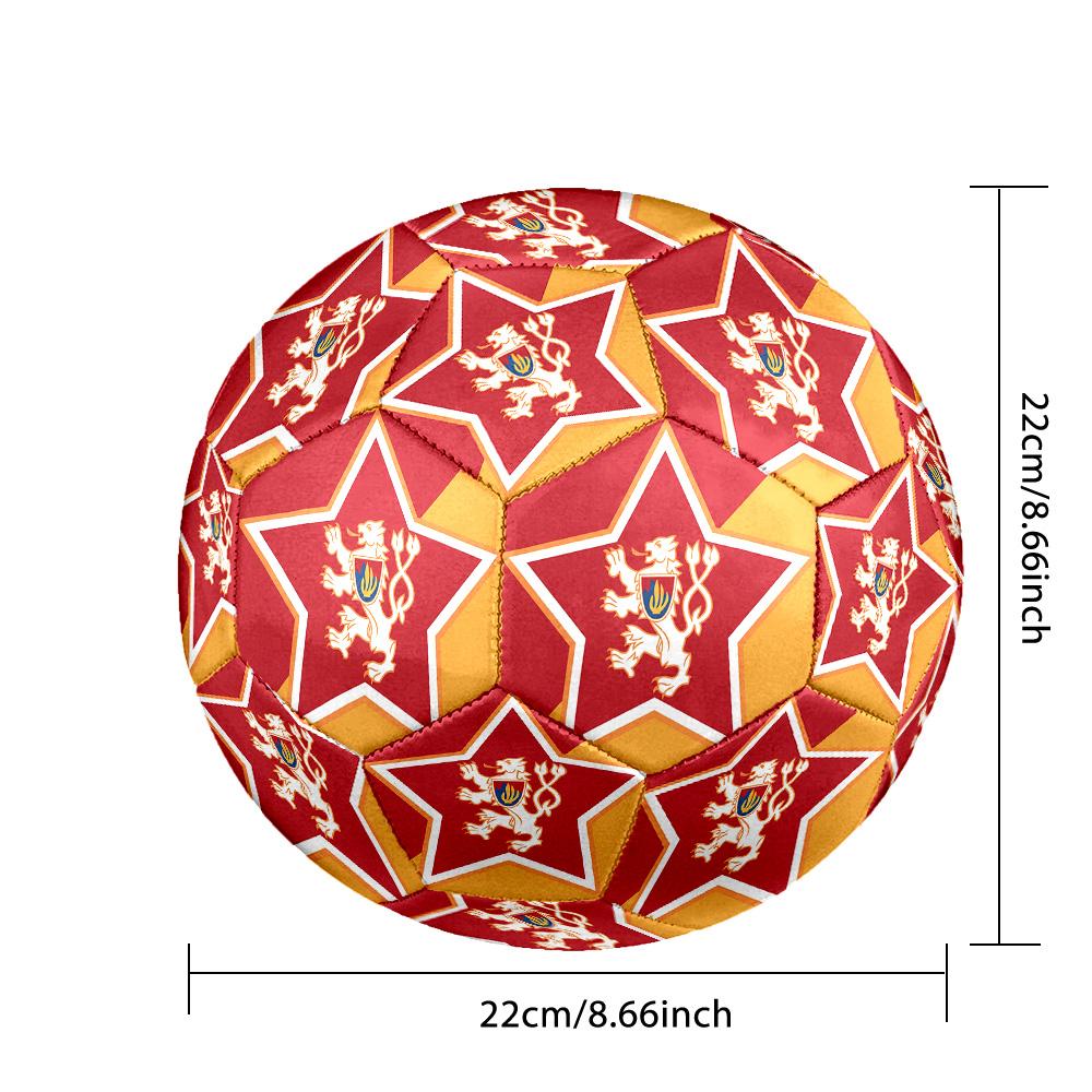 Czech Republi Football Printed Size 5 Soccer Ball Wear Resistant Standard Adult Training Football Fan Gift for Indoor Outdoor Match Sports