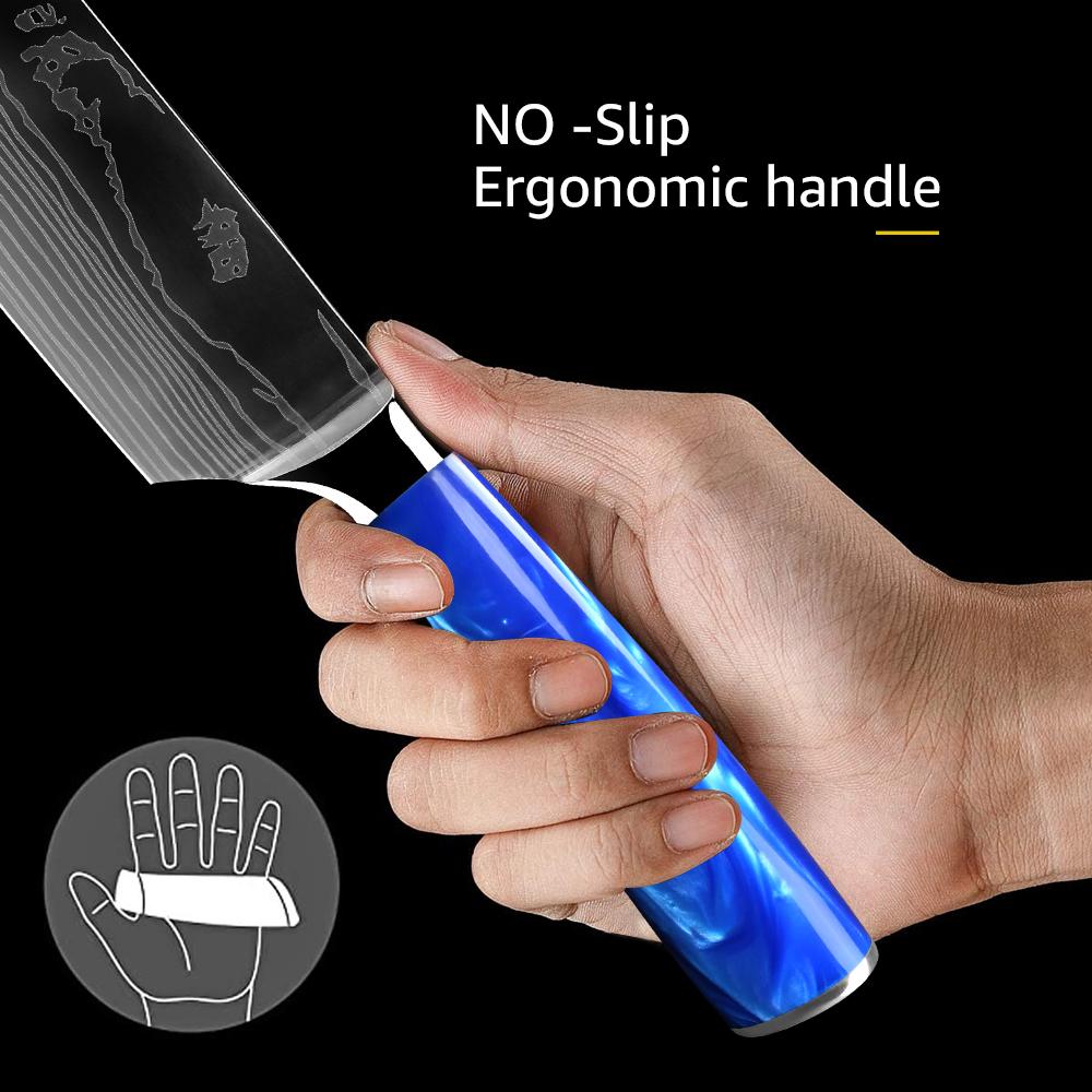 7CR17 High Carbon Stainless Steel Chef's Knife Japanese Kitchen Knife Damascus Boning Knife