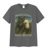 Professioneller Rage Baiter Lustige Wolf Grafik T-Shirts Unisex Damen Humor Kleidung Kurzarm T-Shirts Lässige Übergroße Baumwoll-T-Shirts