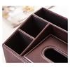 Premium Leather Tissue Box with Remote Organizer