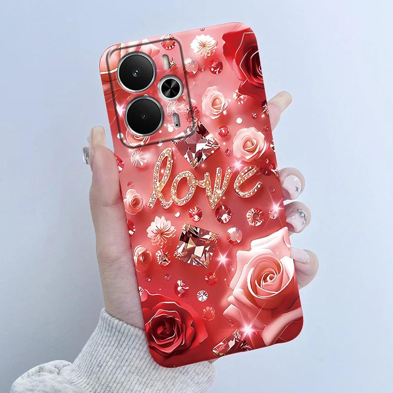 Cases For OPPO Realme 14 14T 5G Casing Fashion Flower Astronaut Girl Design Soft Silicone TPU Cover For Realme14T realme14 Coque