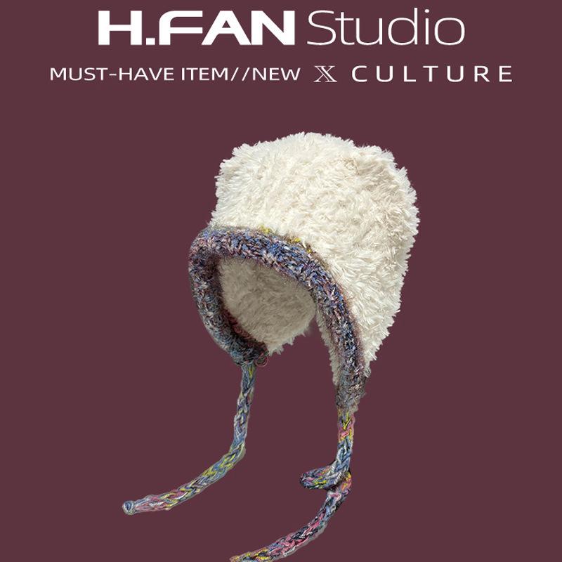 New Stacking Hat Wool Hat Women's Autumn and Winter Lei Feng Cold and Warm Knitted Hat Headgear