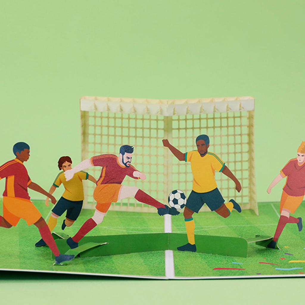 33D for Pop Up Football Greeting Card Kit Festival Invitation Greeting Memorial Cards for Valentine’s Day Mother's Day G
