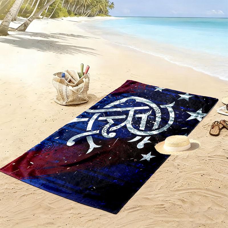 Rangers FC Print Beach Towel, Large Soft Quick Dry Towel for Beach Camping Swimming