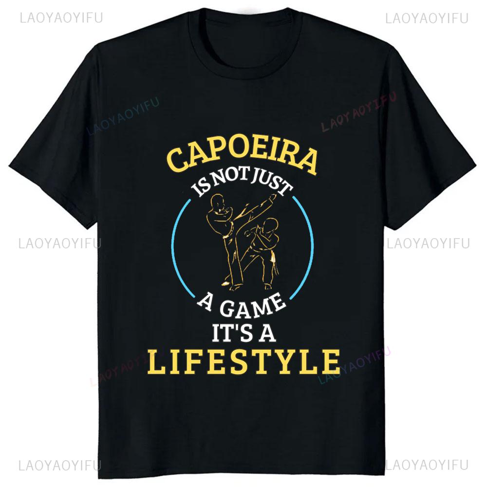 It in My DNA Capoeira Printed Tshirt Brazilian Faith Casual Fashion Loose Streetwear Short Sleeve Man Tshirt Breathe Women Tees