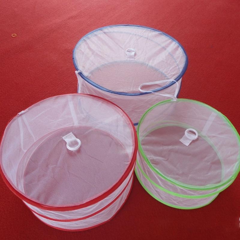Serving Plate Net Covers Set of 3, Round Dish Tents with Spring Frame for Fruit Bowls, Side Dishes, Group Meals and Guest Tables during Service