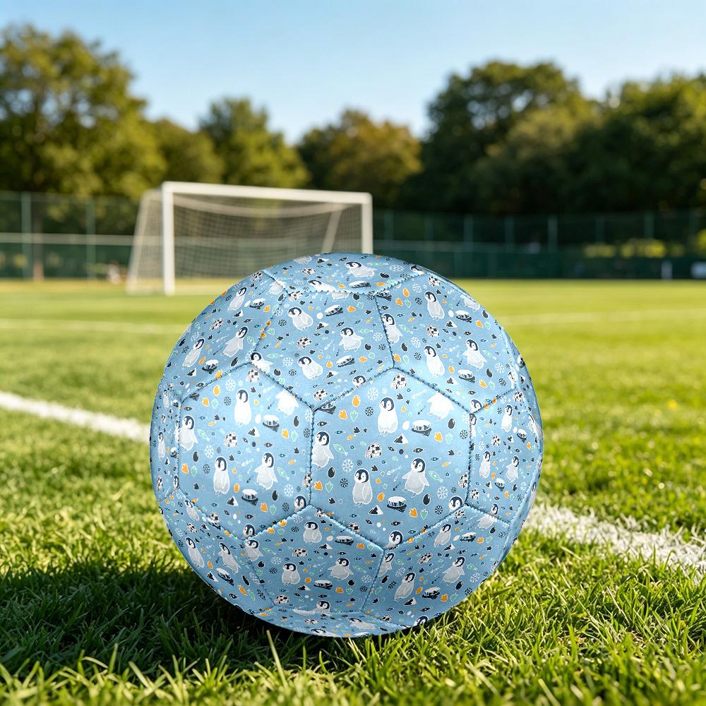 1PC Penguin Winter Adventure Soccer Ball Size 5 Football Machine Sewn Indoor/Outdoor Universal Football Gift W70
