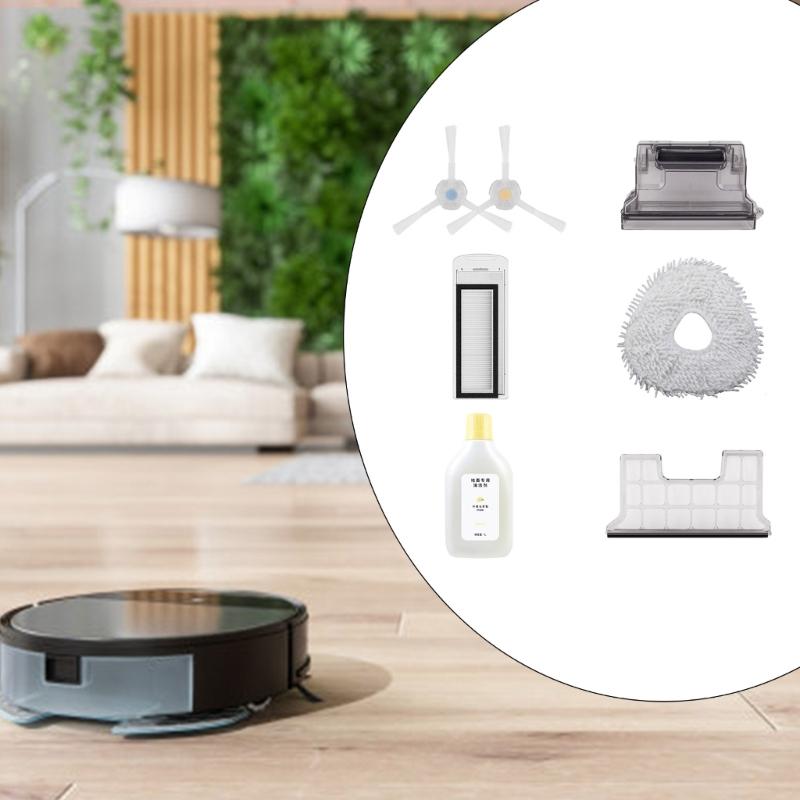 Vacuum Cleaner Cleanings Liquid Dust Box Mopes Pads Vacuum Cleaner Accessories Mopes Cloth Side Brushes for J1/J2/T10 Models