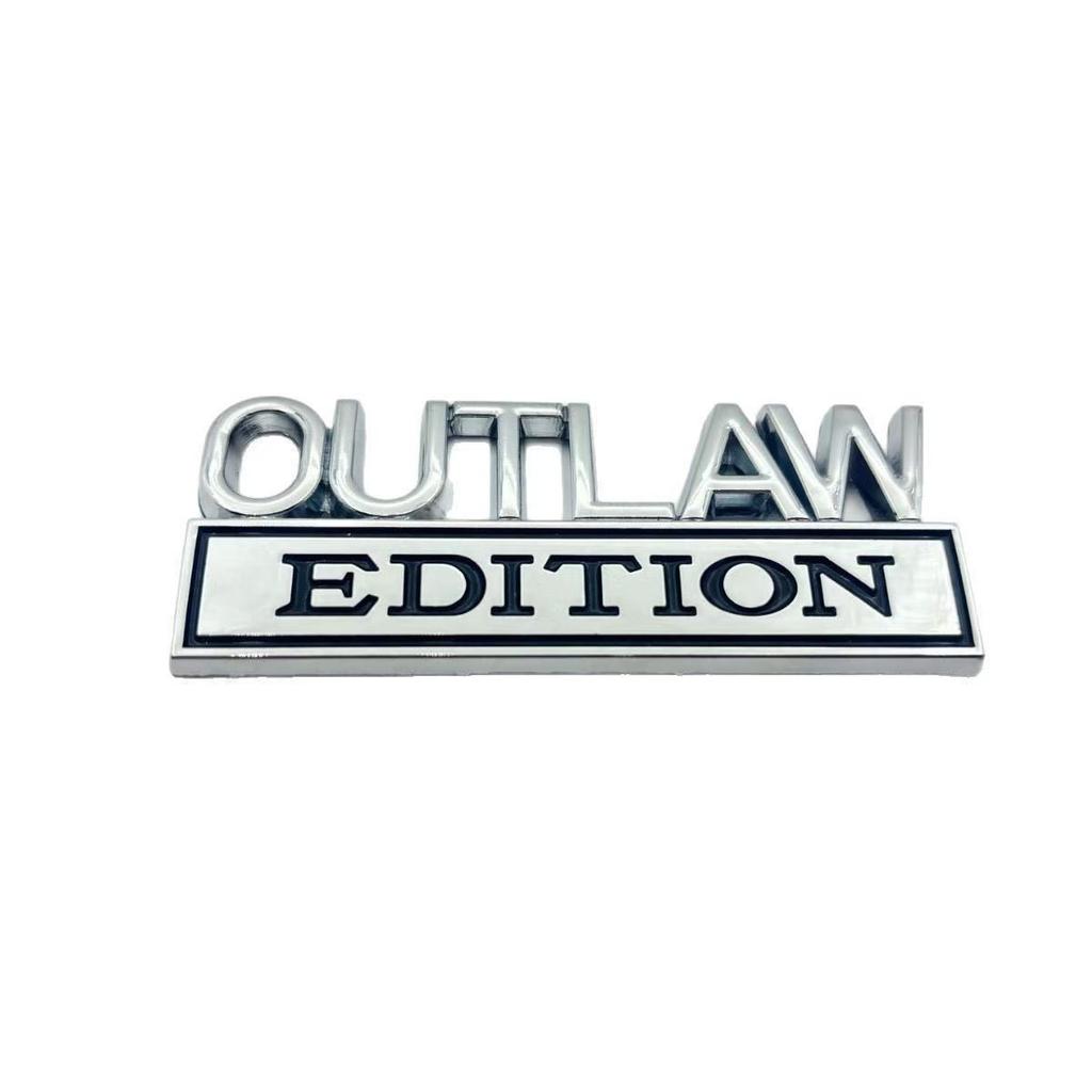 3D Metal OUTLAW EDITION Emblem Sticker Badge Fender Funny Decals Car Truck Replacement Door Decoration for Universal Car SUV