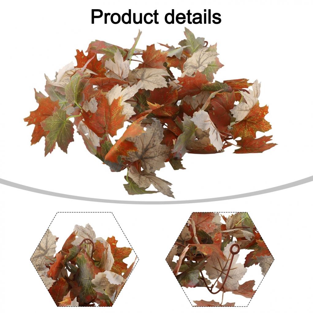 Artificial Maple Leaves Fall Leaf Garland Hanging Vines Versatile For Crafts