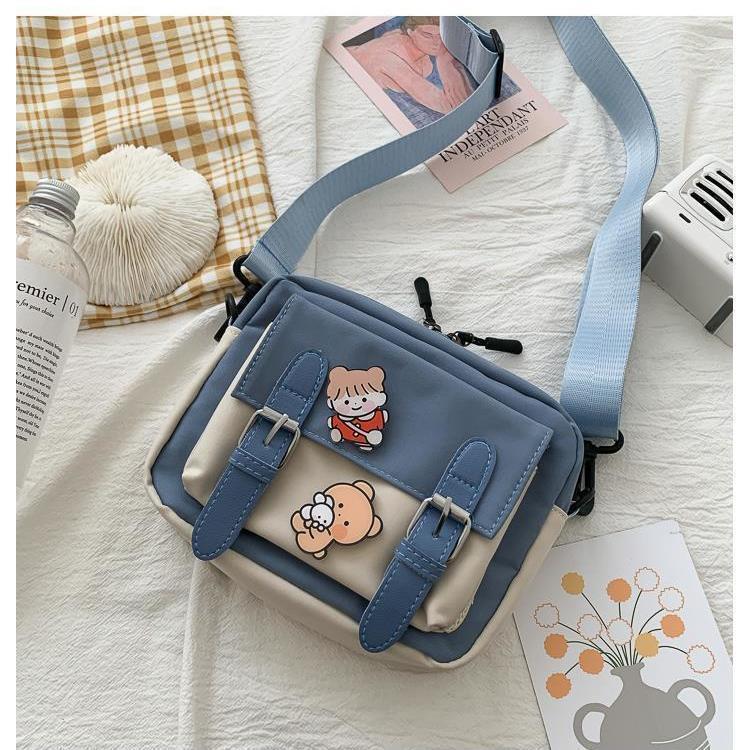 Koreansk lerret liten veske - Søt Harajuku-stil crossbody for jenter og studenter