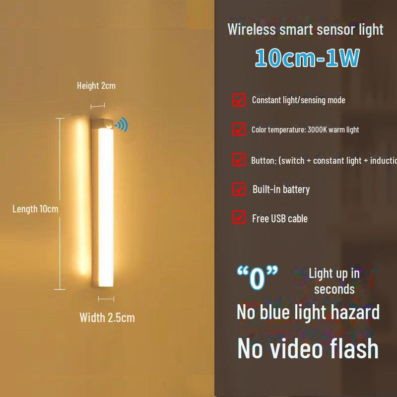 

Ультратонкий светодиодный шкаф и настольная лампа с датчиком движения Induction Lamp