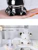 Trendy Bear Pen & Brush Holder with Sandpaper Storage for Manicure Tools – Desktop Organizer & Photo Prop