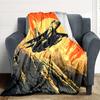1pc Jet Flight Lightweight Flannel Blanket, Comfortable and Warm Blanket, for Office and Camping Sofa Bed, Livingroom086