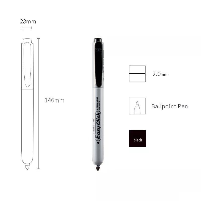 Monami Retractable 2mm Oil-Based Marker Pen for Study, Office, and Signature 5078.