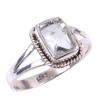 Natural Green Amethyst Gemstone 925 Solid Sterling Silver Gift Ring S.8.5 J3v12