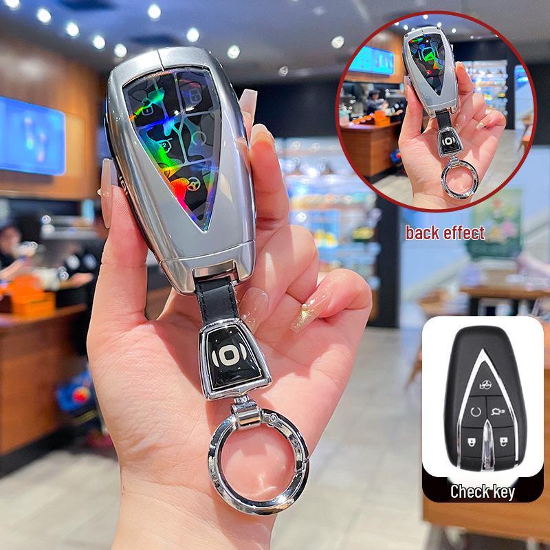 High-End Metal Key Cover for Changan Qiyuan A07 2025, A06 New Energy, and A05/A07 with Buckle