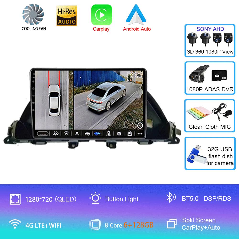 For Honda Odyssey 2010 - 2017 Car Radio Multimedia Video Player GPS Navigation 2 Din 8Core Android 14 Auto 2Din CarPlay Auto RDS