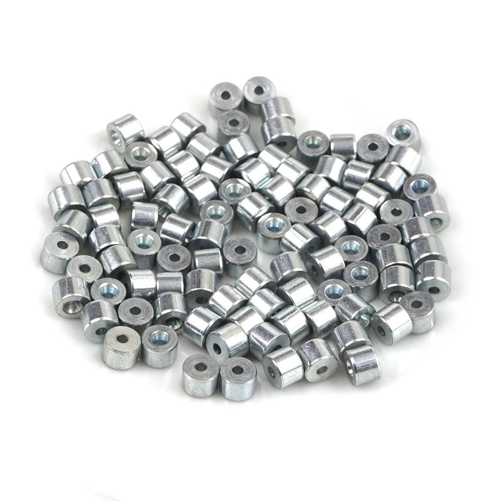 BCR004 100 de bucăți regulator de geam mașină înfășurare reparare cablu de oțel cablu de sârmă montaj capăt știft de oprire manșon sertizat nit 5,5x4/1,7 mm