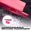 Multipurpose Sewing Marker Set Includes Chalk Line Wheel And Pressing Tool For Fabric Marking