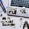Hunter x Hunter Manga Stickers: Killua, Gon, Hisoka - B&W DIY Phone Decor
