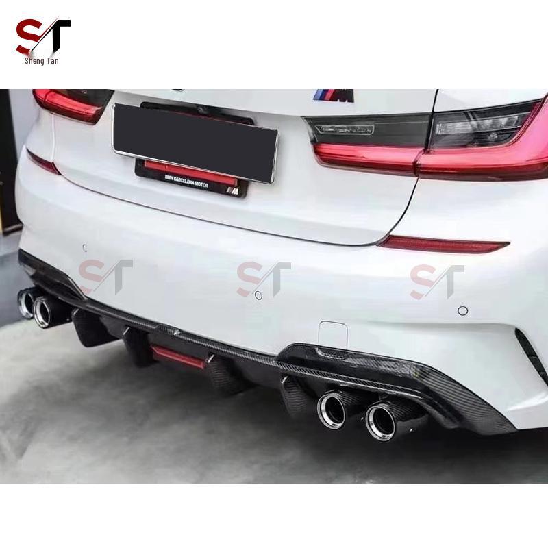 BMW 3 Series G20/G28 Carbon Fiber Rear Lip Bumper Diffuser with Lights
