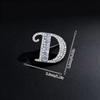 Metal Crystal Brooch Pin 26 English Letter Pins And Brooches Suit Shirt Badge Fashion Jewelry For Men And Women Accessories