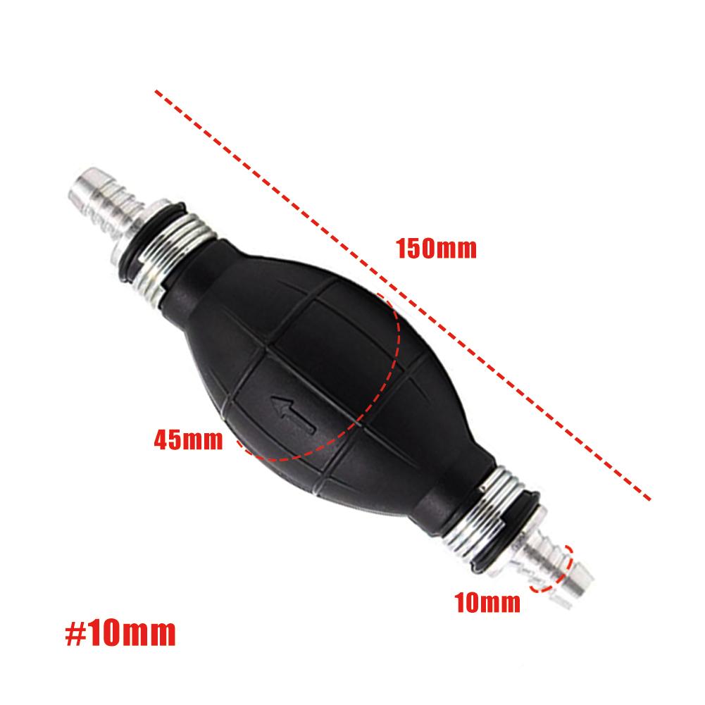 6mm/8mm/10mm/12mm Hand Fuel Pump Line Rubber Aluminum Hand Primer Bulb Diesel Oil Transfer Petrol for Car Boat Marine Outboard