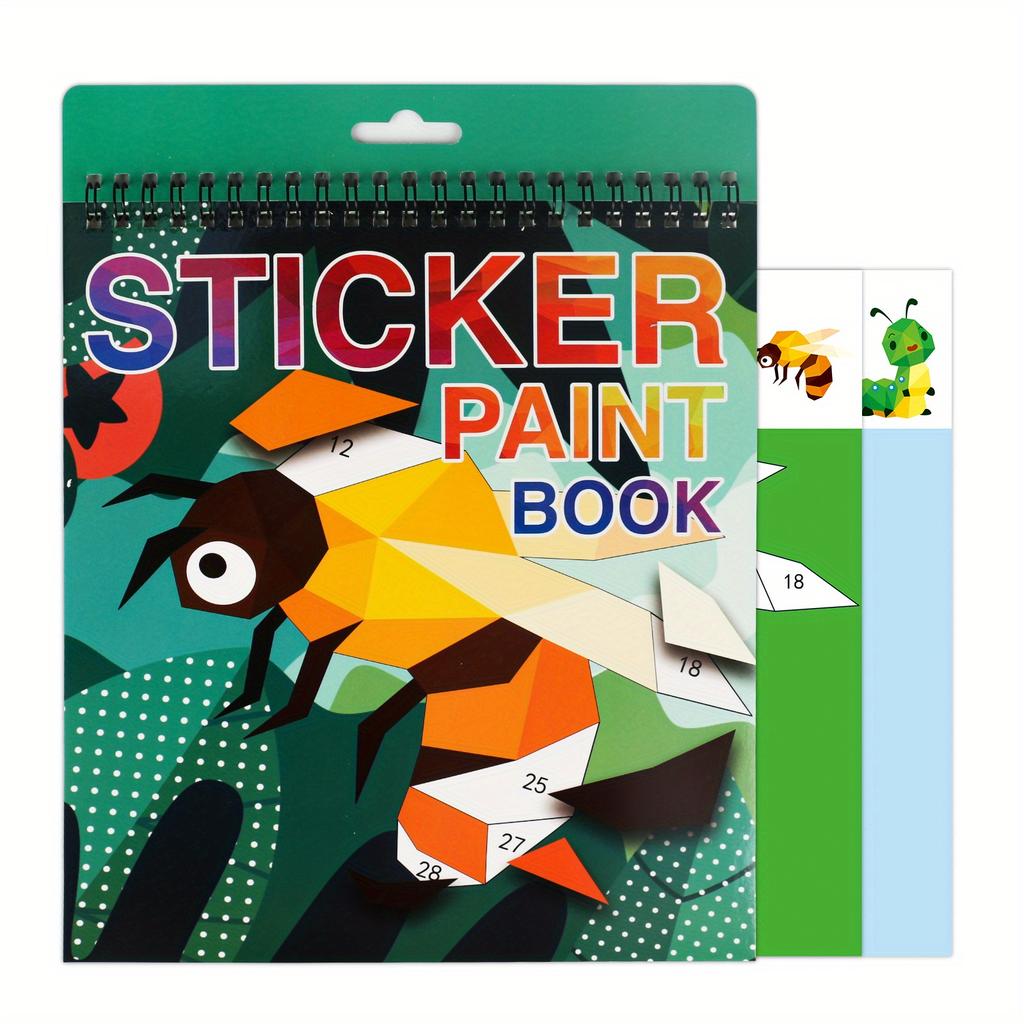 1PCS Sticker Book Crafts for Kids Ages 4-8, Sticker by Number for Brain games,Gifts,Travel Toy