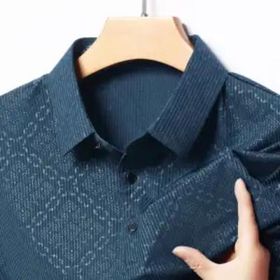 Short-sleeved Lapel T-shirt for Middle Aged and Elderly Summer Thin Casual Men's Loose Half Sleeved Polo Shirt Large Size