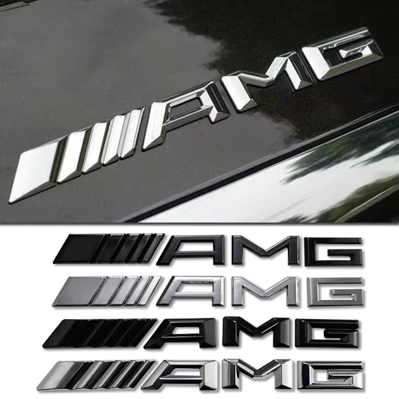 Stemma Metallico 3D AMG Adesivo Decalcomania per Bagagliaio Posteriore Auto per Mercedes Benz W204 W205 W203 W211 W212 W213 W201 W210 W124 W126 W140 YM9