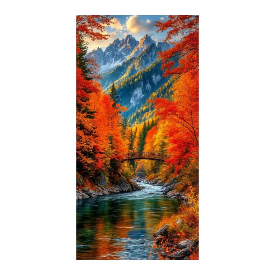 

Mountain Red Forest River Dragon Large Size Diamond Painting New Collection Scenery Diy Full Drill Rhinestone Embroidery Mosaic Cross Stitch Kits Round drill 30x60cm