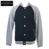 Cotton Serie Button H Logo Bi-Color Teddy Blouson Jacket L Gray X navyUsed
