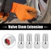 uxcell Valve Stem Extension Chrome 4pcs Car 19mm Chrome Plated