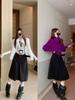 Korean Style High Waist Woolen A-line Midi Skirt - Women's Versatile Autumn/Winter Slimming Casual Skirt