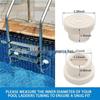 Cubierta de Goma para Pie de Pasamanos de Escalera de Piscina, Alfombrilla Antideslizante de 1.9 Pulgadas