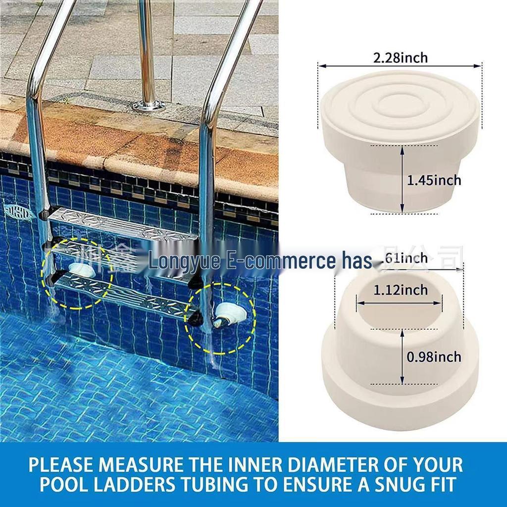 Cubierta de Goma para Pie de Pasamanos de Escalera de Piscina, Alfombrilla Antideslizante de 1.9 Pulgadas