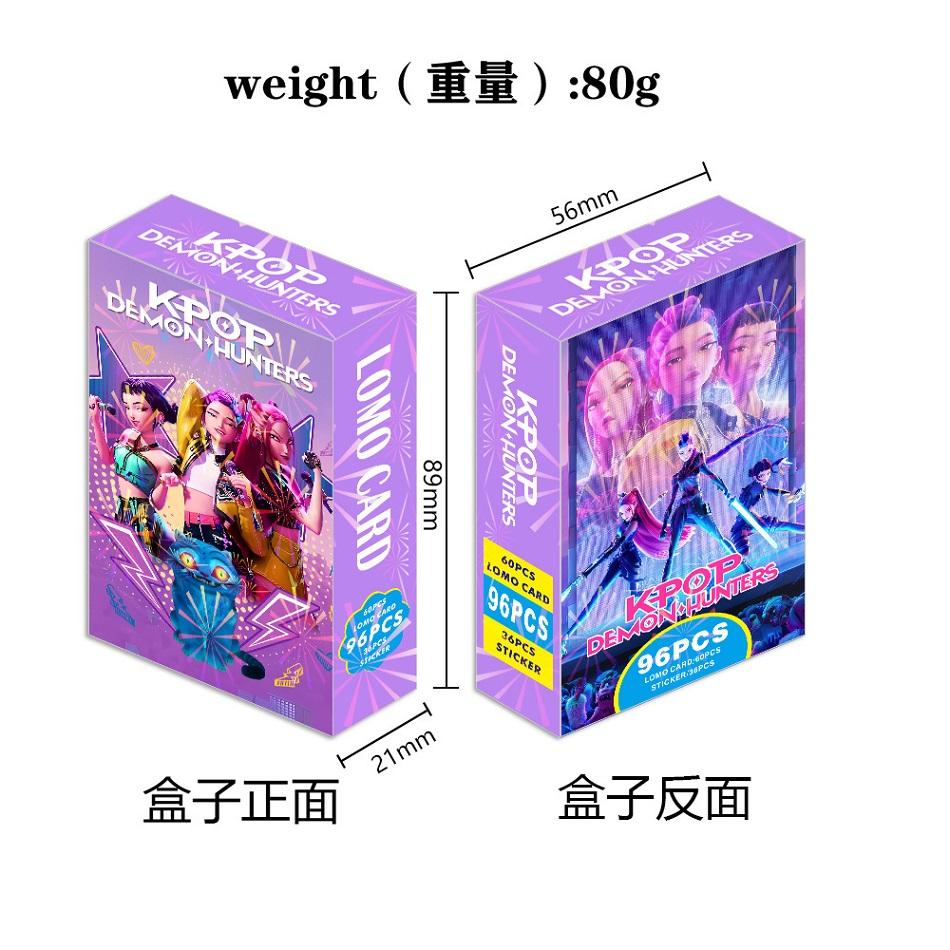 96/132 шт. Kpop Demon Hunters Anime Peripherals Series Lase Holographic Card Mini double-sided LOMO Card Christmas Gifts