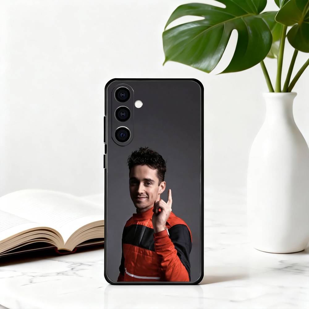 Monaco C-Charles L-Leclerc CL Phone Case For Samsung Galaxy A73,A72,A71,A70,A53,A52,A51,Soft Silicone Black Cover