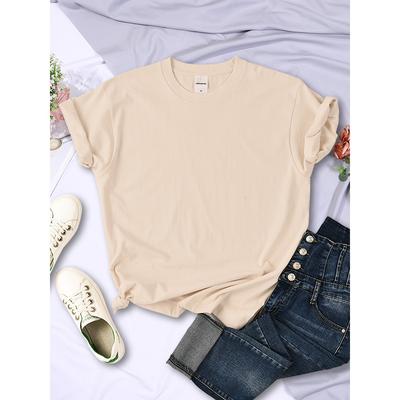 Summer Women Solid Color T-Shirts Comfortable All-Match Multicolor Clothes Loose O-Neck Short Sleeve Tees Casual Female Tops