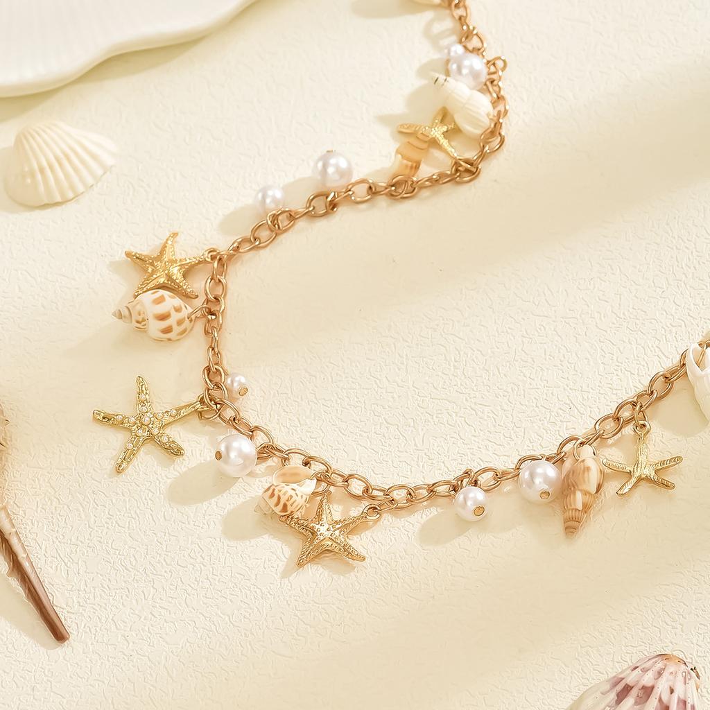 Shell Waist Chain Wholesale Seaside Resort Wind Starfish Accessories Niche Premium Imitation Pearl Body Chain Waist Accessories