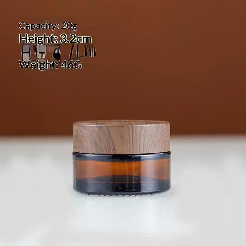 10/15/20/30/50/60g Dark Tan Cream Bottle Glass Separate Bottle Face Cream Eye Cream Box Empty Container Refillable Bottles