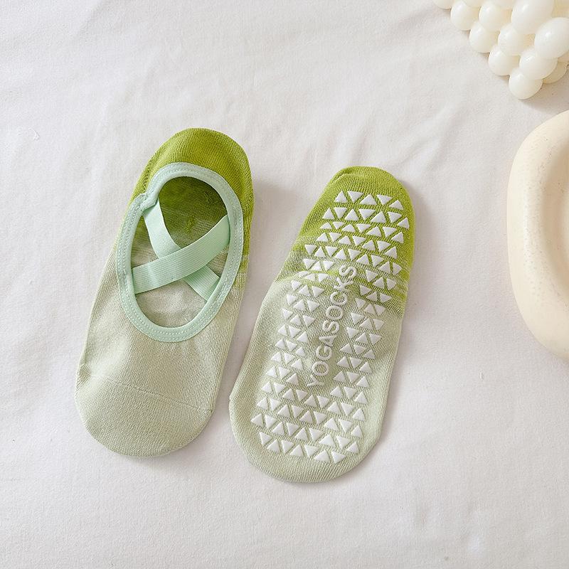 Gradient Tie Dye Yoga Socks Women Summer Anti Slip Professional Pilates Socks Indoor Dance Fitness Sports Socks Women